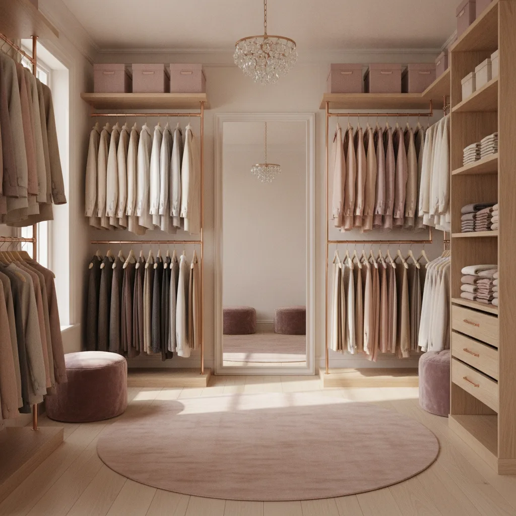 A beautifully organised capsule wardrobe